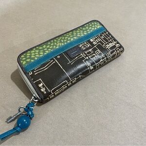 Fossil Key-Per City Scene Coated Wallet